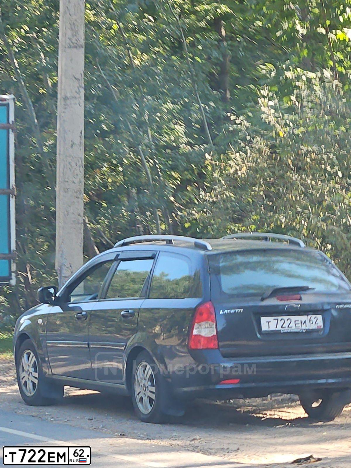 Фото автомобиля CHEVROLET LACETTI, 2011 — госномер Т722ЕМ62. Цвет: ЧЕРНЫЙ