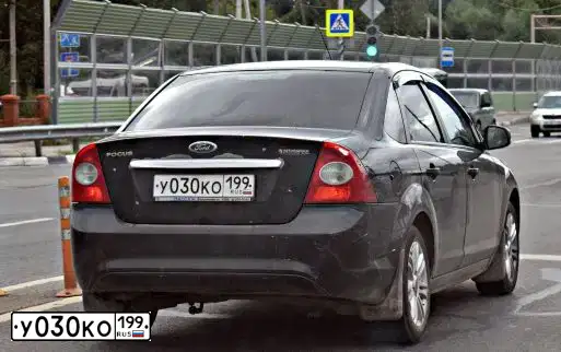 Фото автомобиля FORD FOCUS, 2008 — госномер У299ОС71. Цвет: ЧЕРНЫЙ