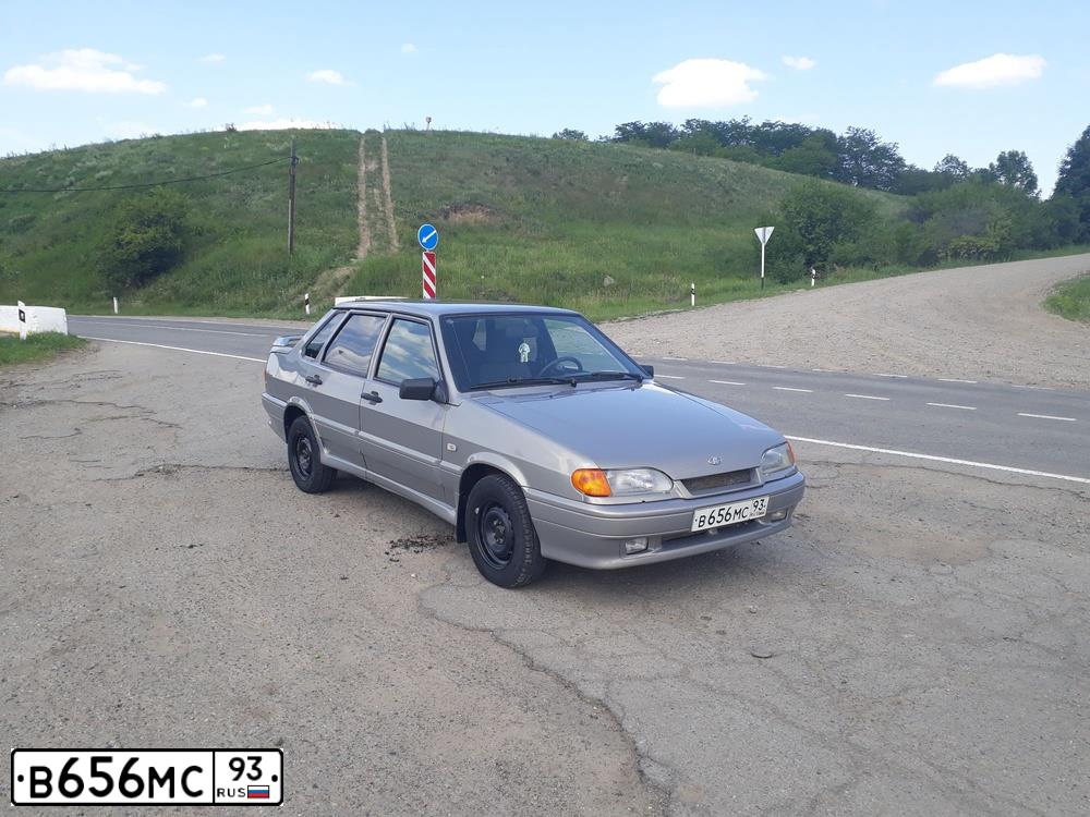 Фото автомобиля LADA 2115 SAMARA, 2008 — госномер В656МС93. Цвет: СЕРО-БЕЖЕВЫЙ