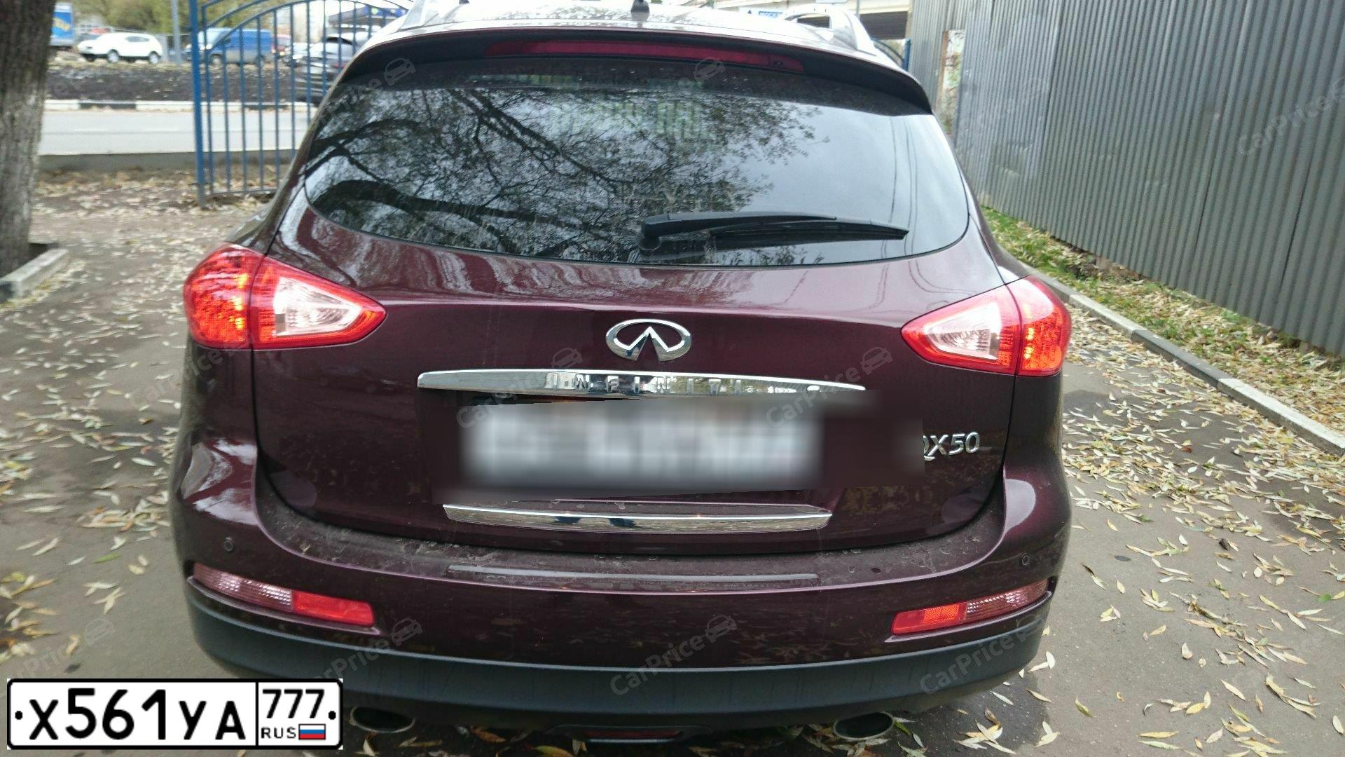 Фото автомобиля INFINITI QX50 /EX/, 2014 — госномер В167ВТ799. Цвет: ТЕМНО-БОРДОВЫЙ