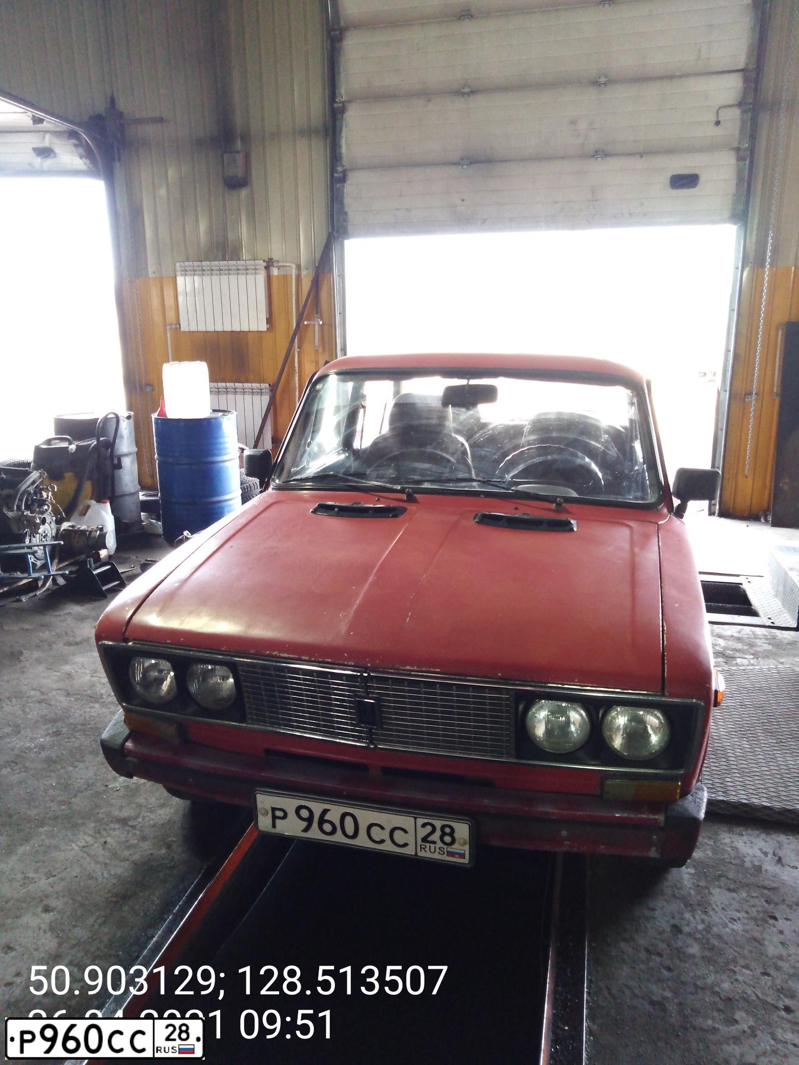Фото автомобиля LADA 2106, 1995 — госномер Р960СС28. Цвет: КРАСНЫЙ