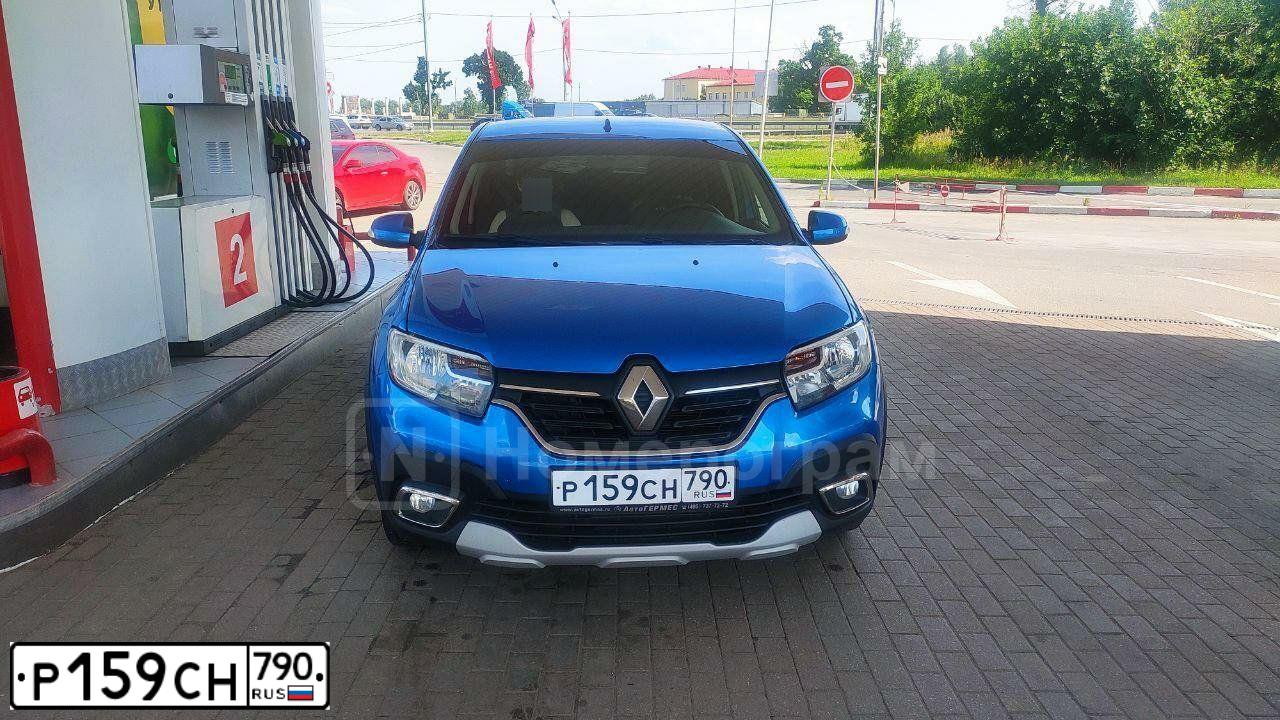 Фото автомобиля RENAULT LOGAN, 2020 — госномер С488МУ790. Цвет: синий