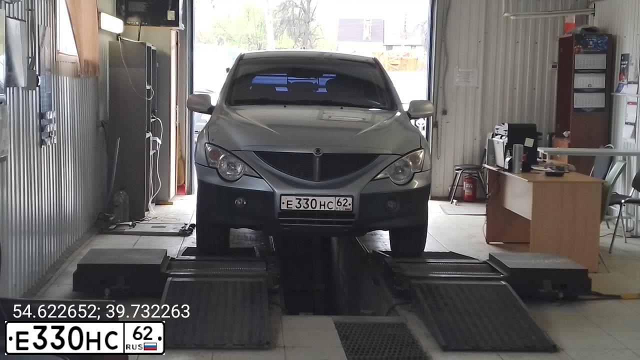 Фото автомобиля SSANGYONG ACTYON SPORTS, 2008 — госномер Е330НС62. Цвет: Серебристый