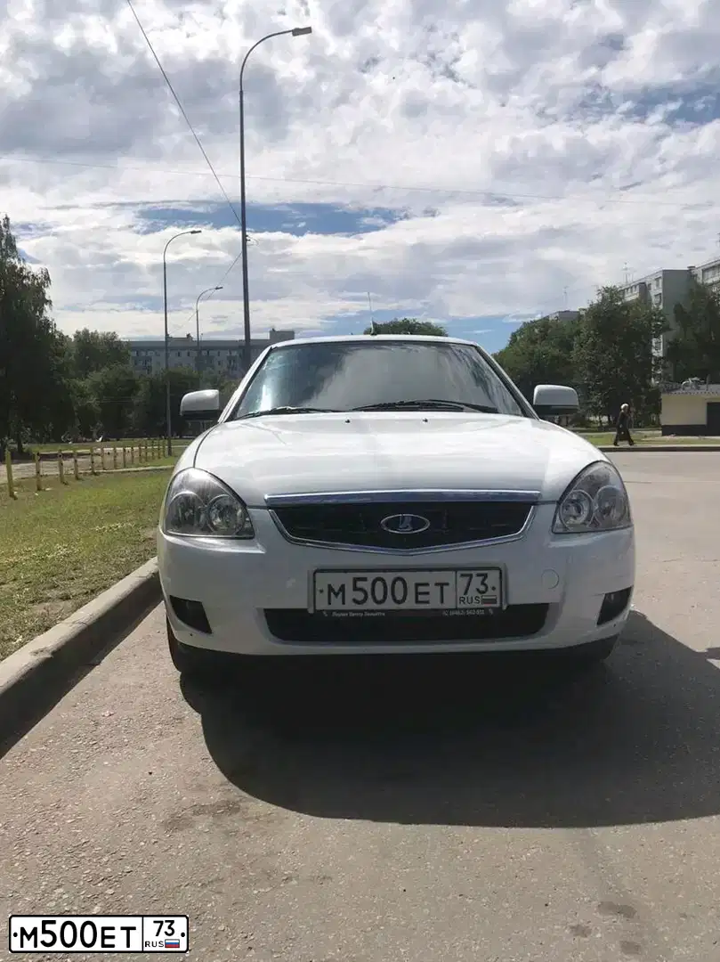 Фото автомобиля LADA 2170 PRIORA, 2012 — госномер А827НН73. Цвет: Белый