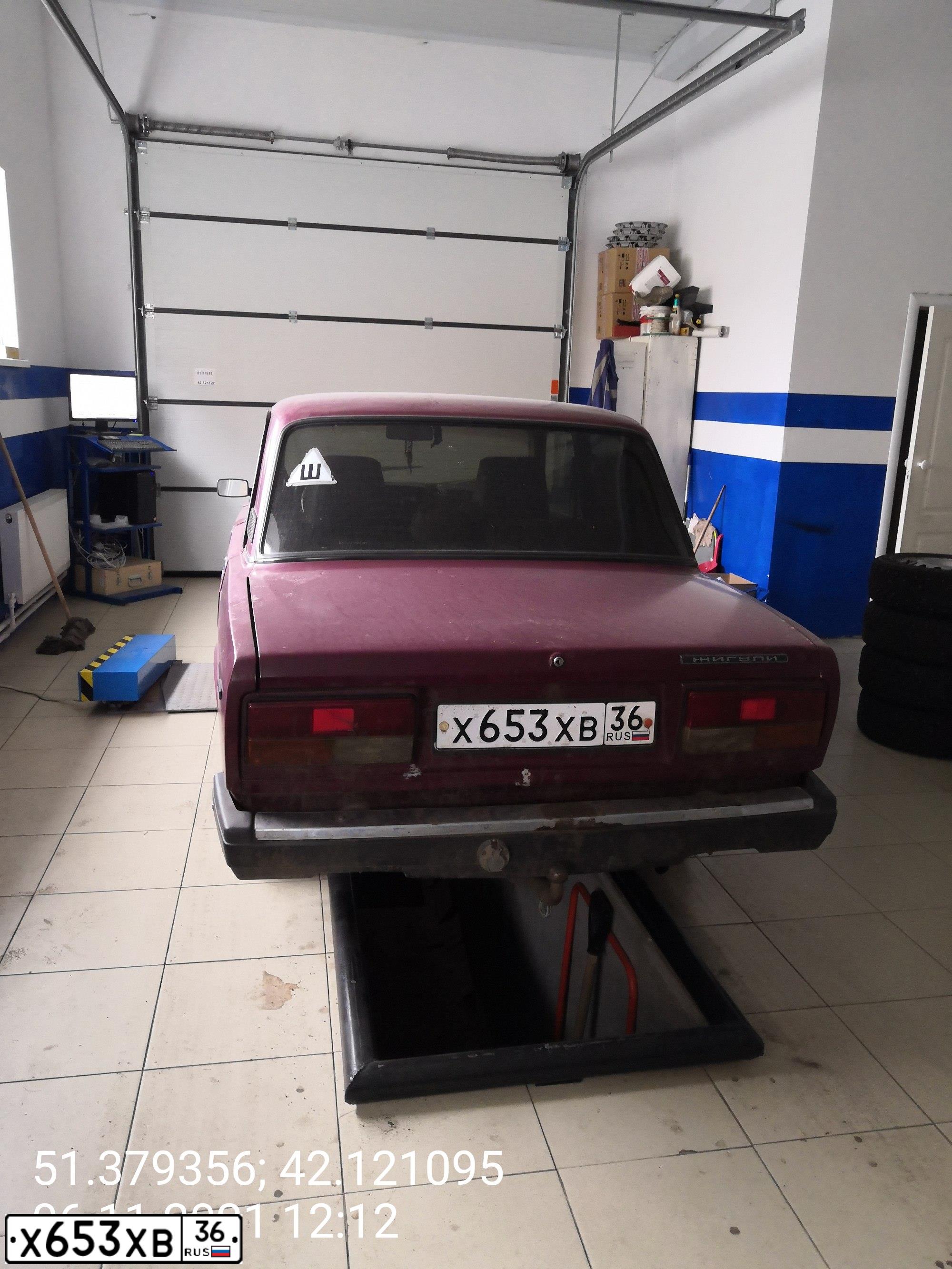 Фото автомобиля LADA 2107, 2002 — госномер У574КК136. Цвет: ТЕМНО-КРАСНЫЙ