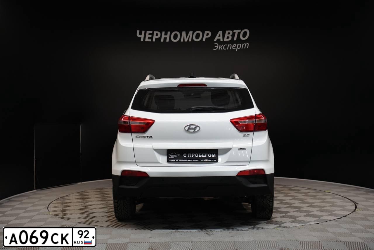 Фото автомобиля HYUNDAI CRETA, 2019 — госномер А069СК92. Цвет: БЕЛЫЙ