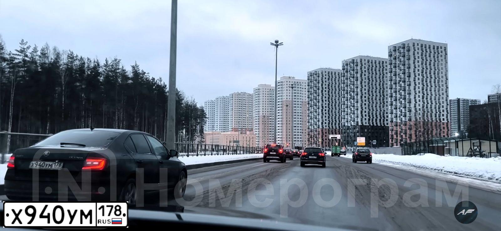 Фото автомобиля SKODA OCTAVIA, 2017 — госномер Х940УМ178. Цвет: ЧЕРНЫЙ