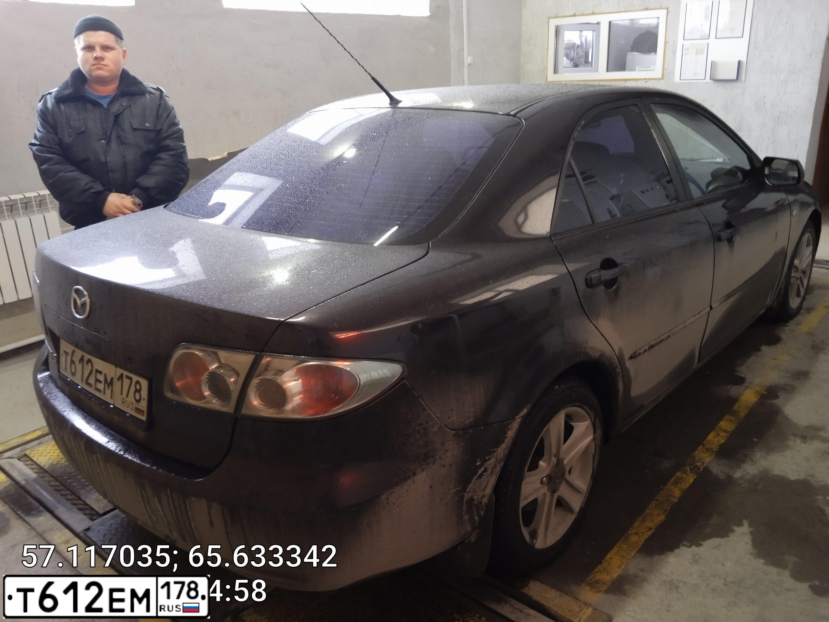 Фото автомобиля MAZDA 6, 2006 — госномер Х196РР72. Цвет: ТЕМНО-ВИШНЕВЫЙ