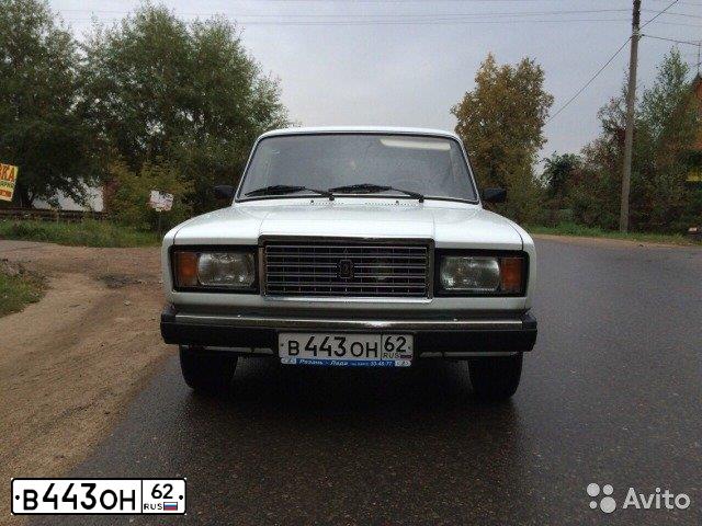 Фото автомобиля LADA 2107, 2010 — госномер В443ОН62. Цвет: БЕЛЫЙ