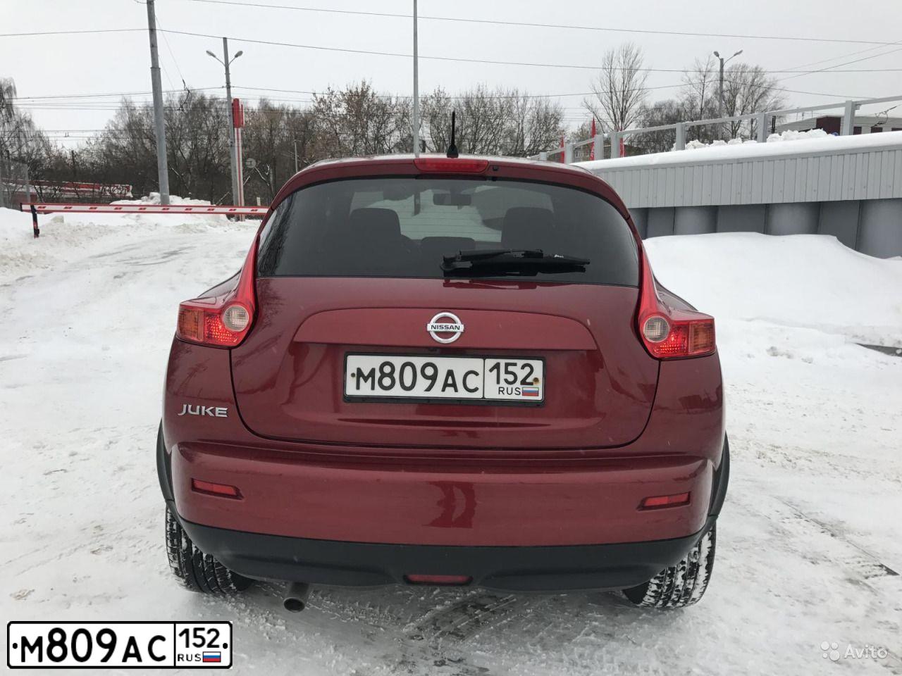Фото автомобиля NISSAN JUKE, 2012 — госномер М809АС152. Цвет: Красный