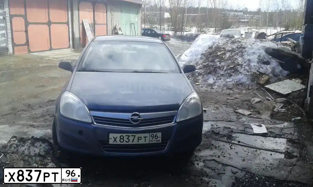 Фото автомобиля OPEL ASTRA, 2008 — госномер Х837РТ96. Цвет: СЕРО-СИНИЙ