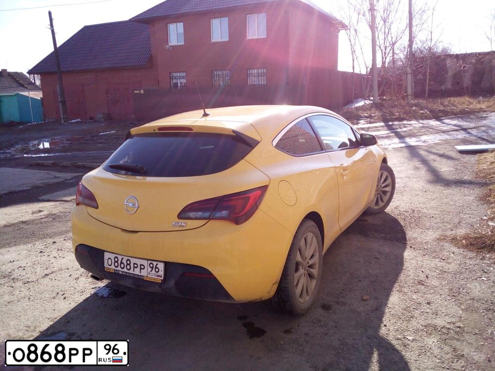 Фото автомобиля OPEL ASTRA, 2012 — госномер М132ВТ159. Цвет: ЖЁЛТЫЙ