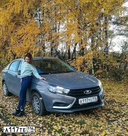 Фото автомобиля LADA VESTA, 2017 — госномер С611УА716. Цвет: СЕРО-ГОЛУБОЙ