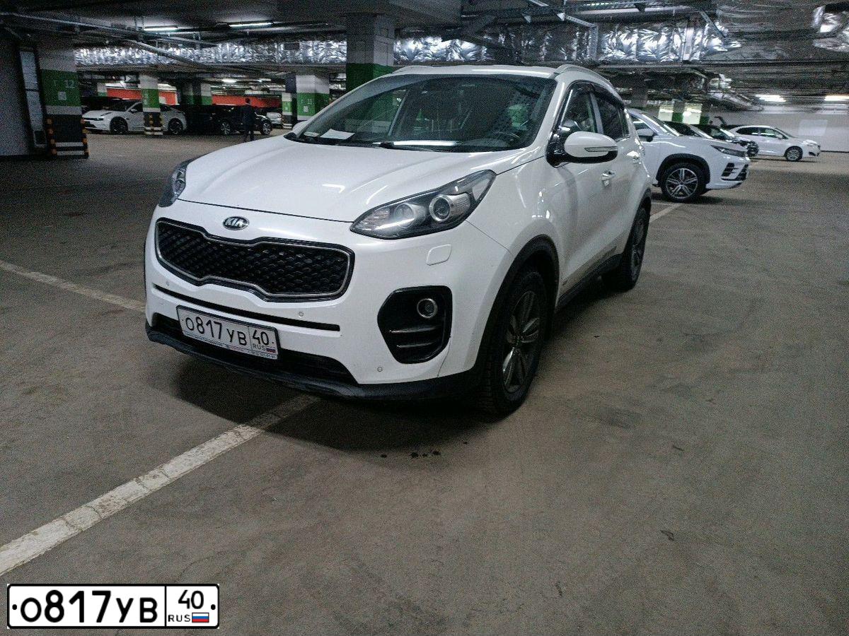 Фото автомобиля KIA SPORTAGE, 2016 — госномер О817УВ40. Цвет: БЕЛЫЙ