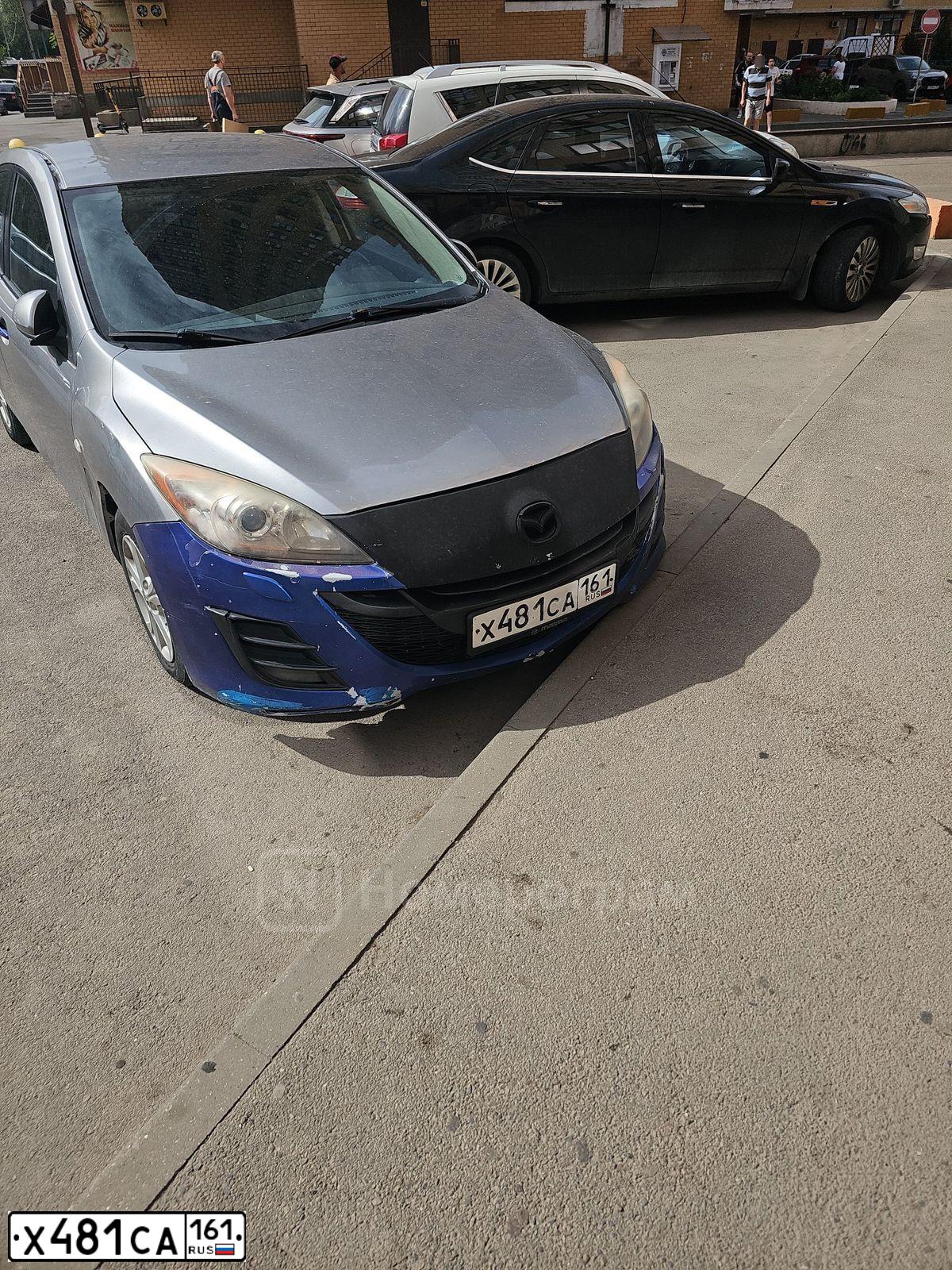 Фото автомобиля MAZDA 3, 2011 — госномер Х481СА161. Цвет: СЕРЫЙ