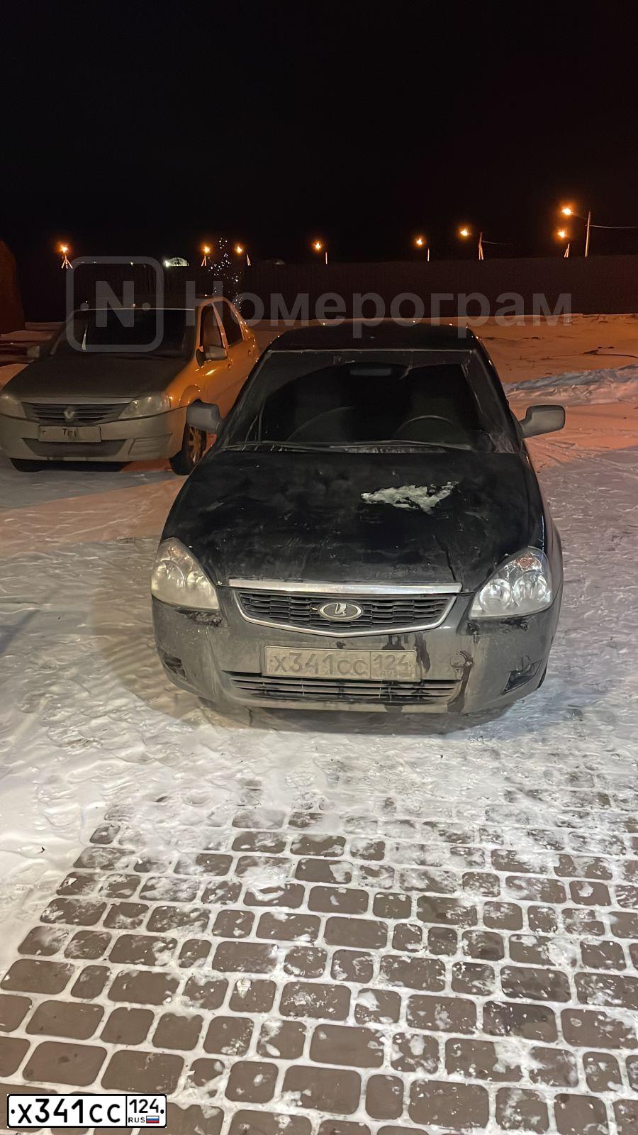 Фото автомобиля LADA PRIORA, 2010 — госномер Х459НР138. Цвет: Сине-Черный