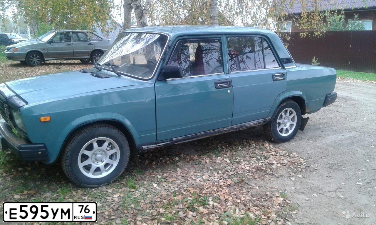 Фото автомобиля LADA 2107, 2005 — госномер Е595УМ76. Цвет: Серо-Синий
