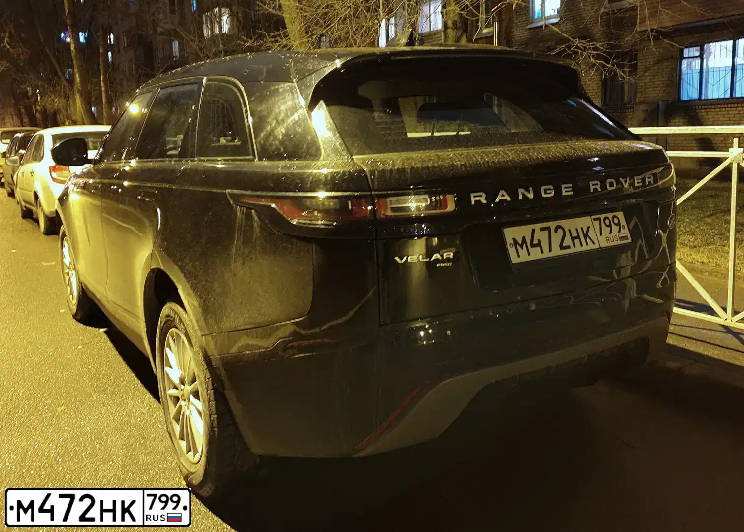 Фото автомобиля LANDROVER RANGE ROVER VELAR, 2019 — госномер У097ХА799. Цвет: ЧЕРНЫЙ