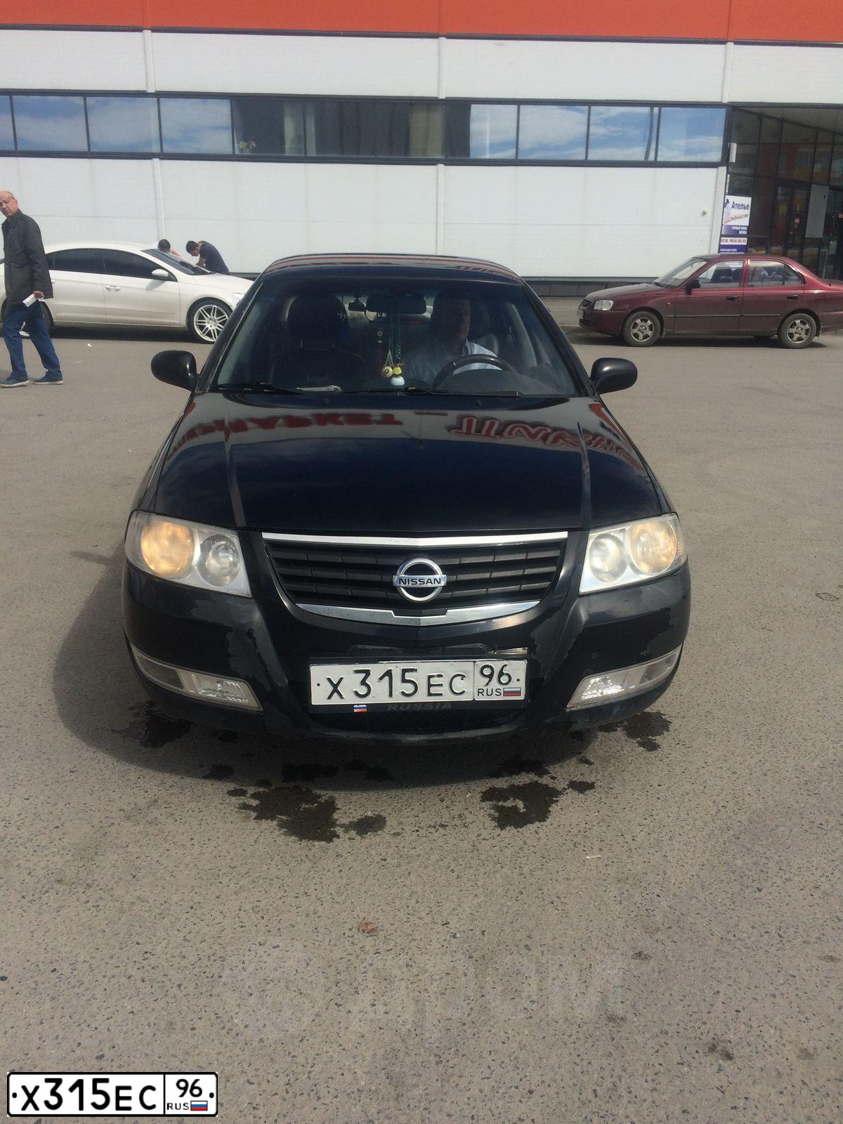 Фото автомобиля NISSAN ALMERA, 2007 — госномер Х315ЕС96. Цвет: ЧЕРНЫЙ
