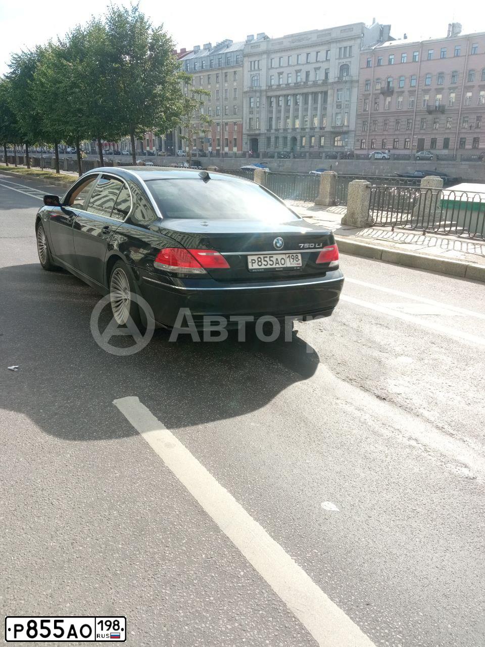 Фото автомобиля BMW SERIE 7, 2007 — госномер М643ТС98. Цвет: ЧЕРНЫЙ