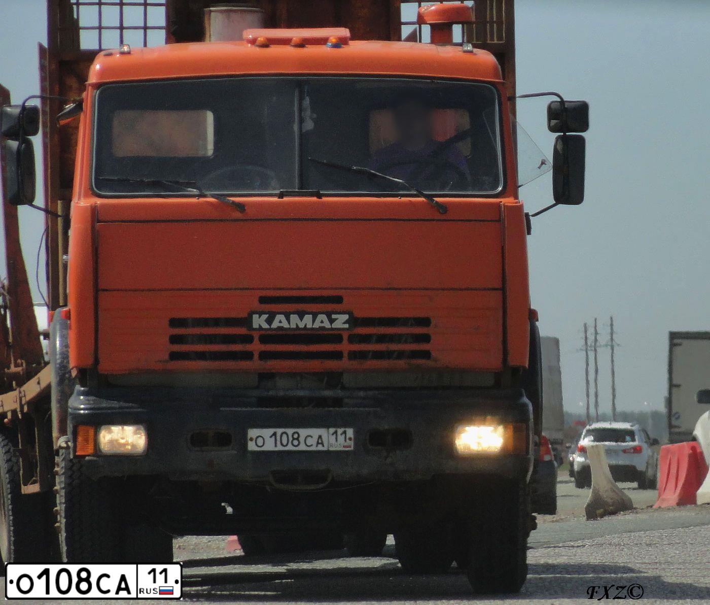 Фото автомобиля KAMAZ 53229 /6X4/, 2007 — госномер У344УУ56. Цвет: ОРАНЖЕВЫЙ