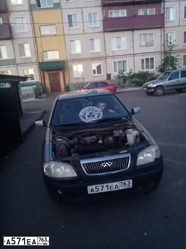 Фото автомобиля CHERY AMULET /FLAGCLOUD/, 2007 — госномер А571ЕА763. Цвет: серебристый
