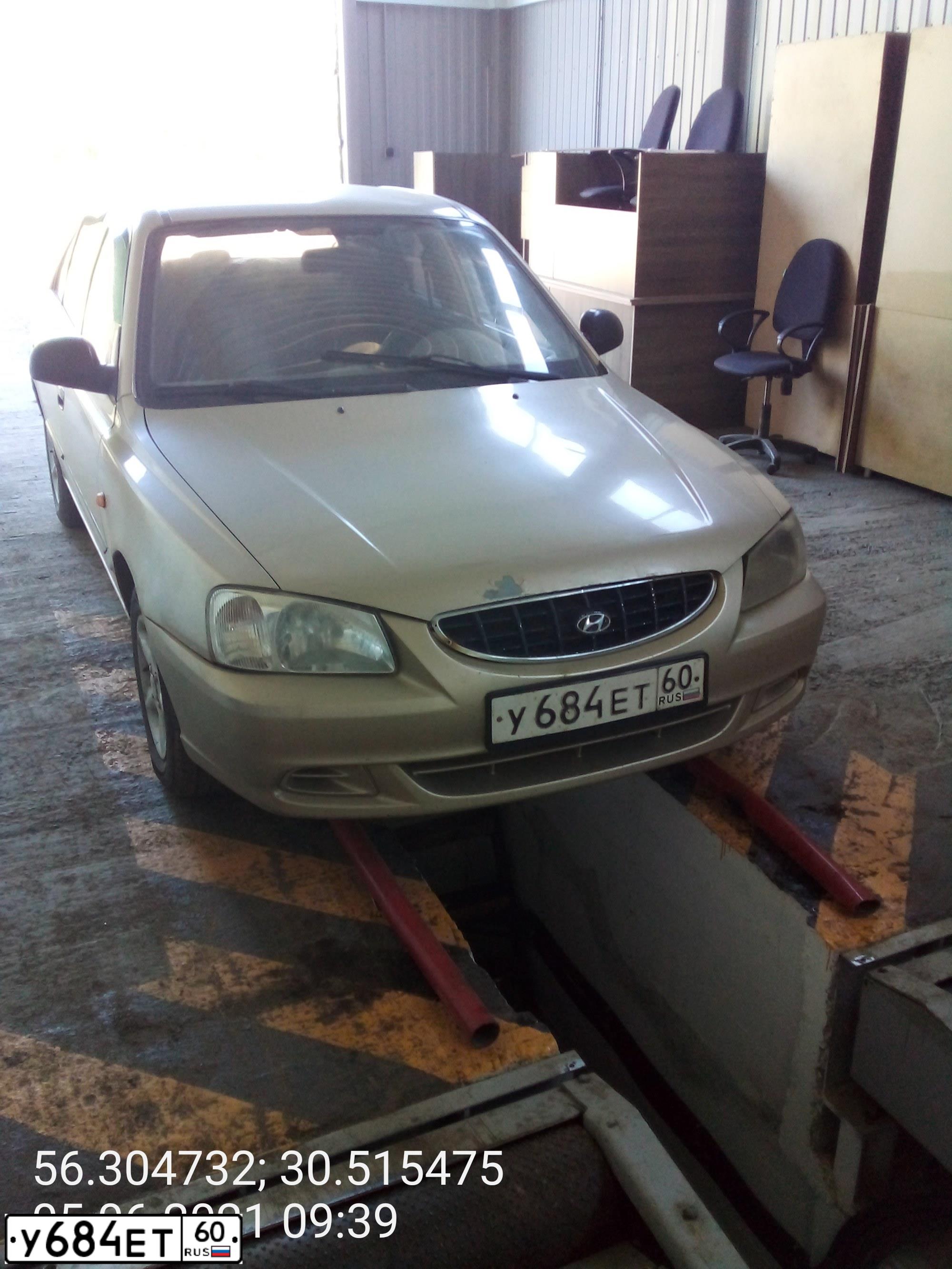 Фото автомобиля TAGAZ ACCENT, 2007 — госномер У684ЕТ60. Цвет: БЕЖЕВЫЙ