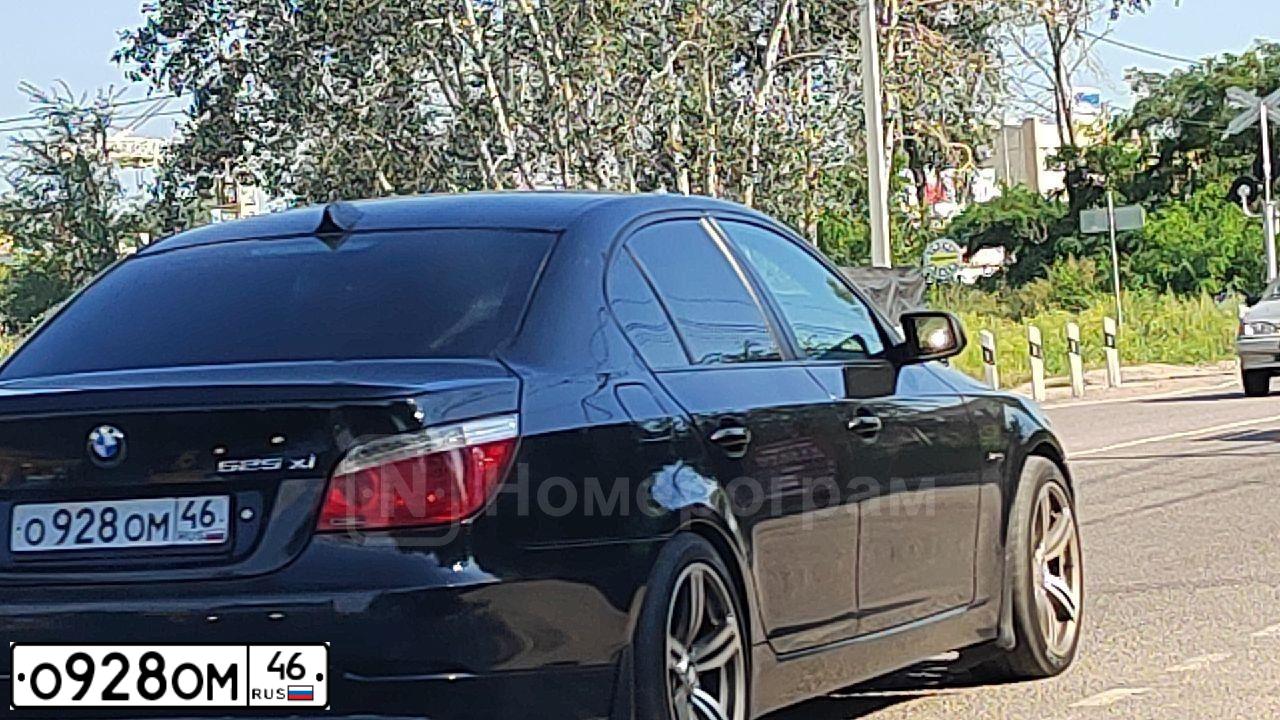Фото автомобиля BMW SERIE 5, 2008 — госномер А013АА46. Цвет: ЧЕРНЫЙ