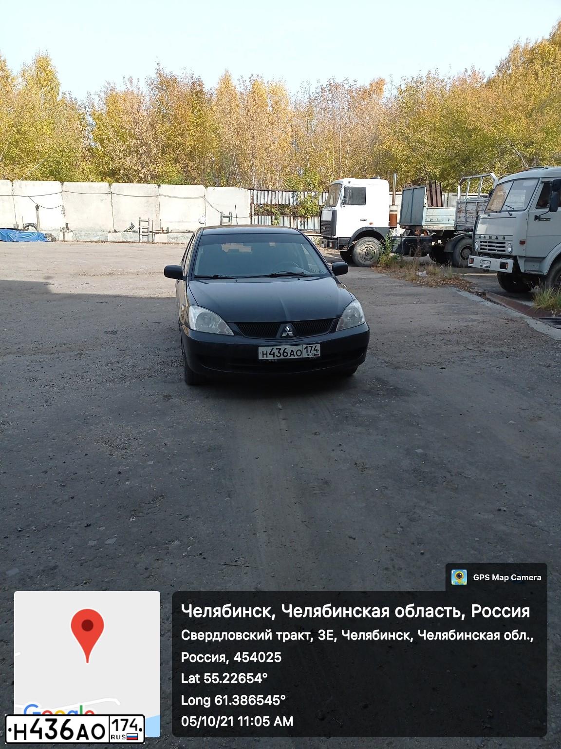 Фото автомобиля MITSUBISHI LANCER, 2006 — госномер Х749АВ55. Цвет: ЧЕРНЫЙ