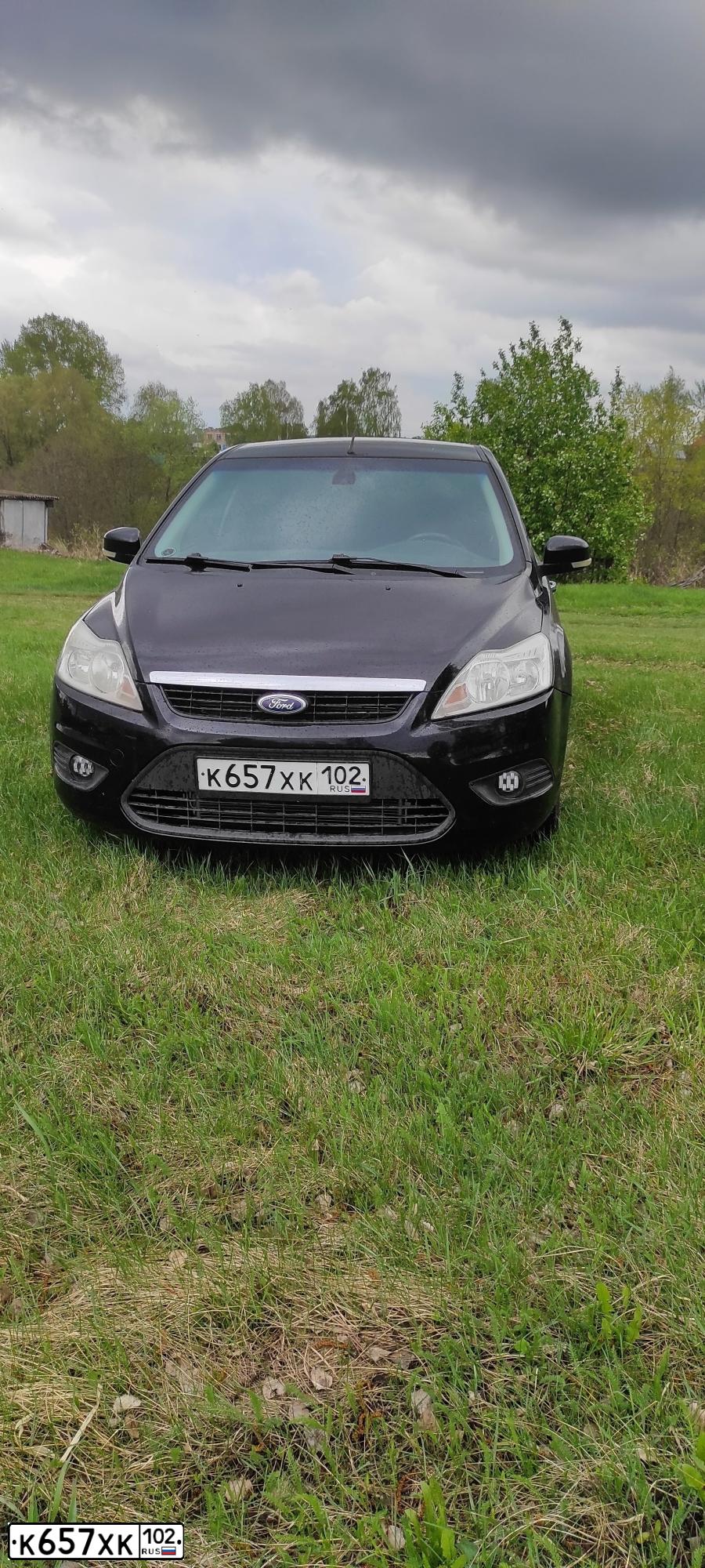 Фото автомобиля FORD FOCUS, 2009 — госномер К657ХК102. Цвет: ЧЕРНЫЙ
