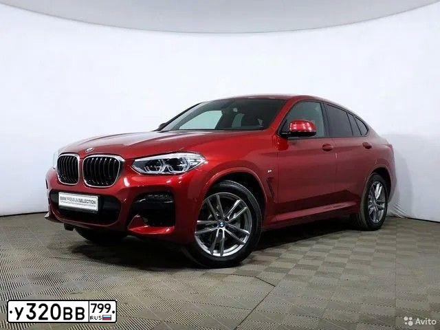 Фото автомобиля BMW X4, 2020 — госномер О080ТВ40. Цвет: Красный