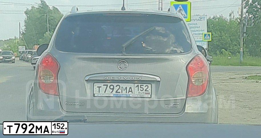 Фото автомобиля SSANGYONG ACTYON, 2012 — госномер Т792МА152. Цвет: ТЕМНО-СЕРЫЙ