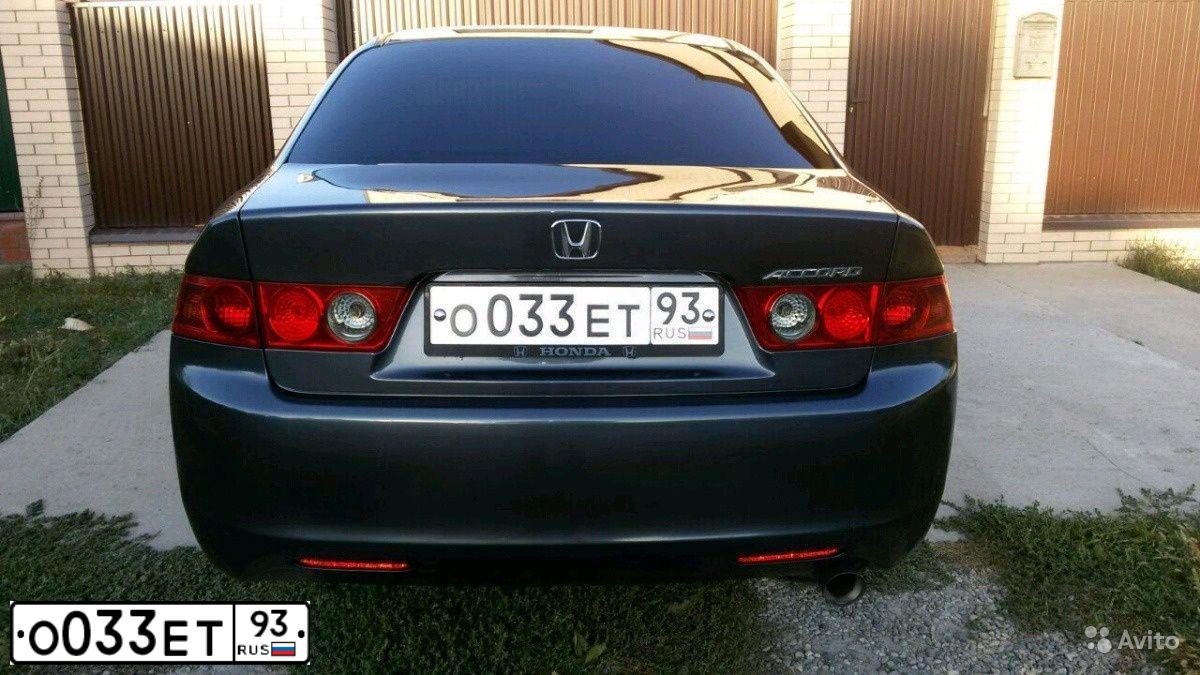 Фото автомобиля HONDA ACCORD, 2005 — госномер О033ЕТ93. Цвет: ТЕМНО-СЕРЫЙ