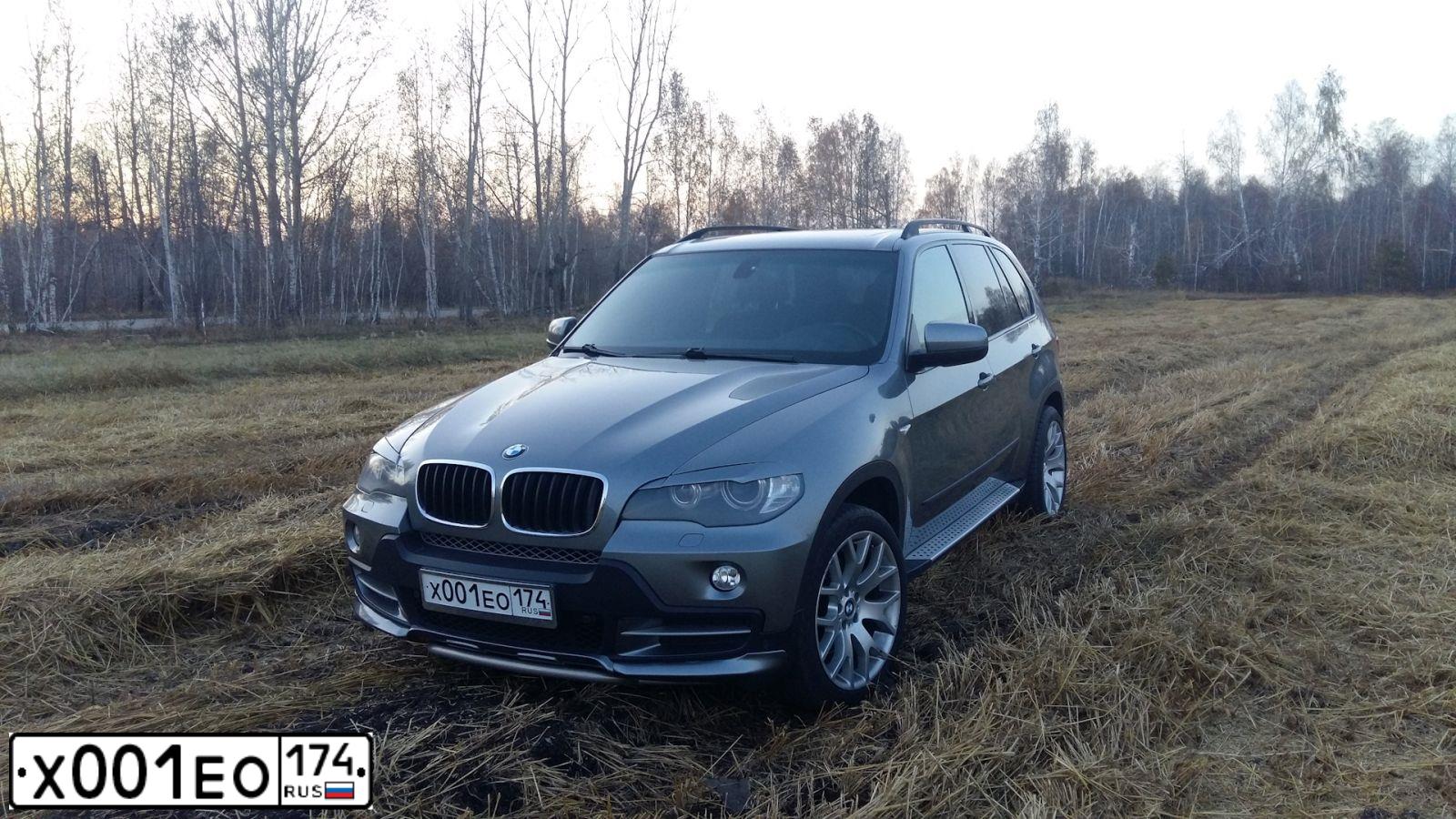 Фото автомобиля BMW X5, 2007 — госномер Х001ЕО72. Цвет: ЧЕРНЫЙ