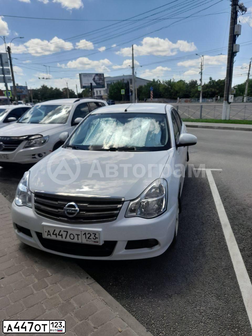 Фото автомобиля NISSAN ALMERA /AVTOVAZ/, 2014 — госномер А447ОТ123. Цвет: БЕЛЫЙ
