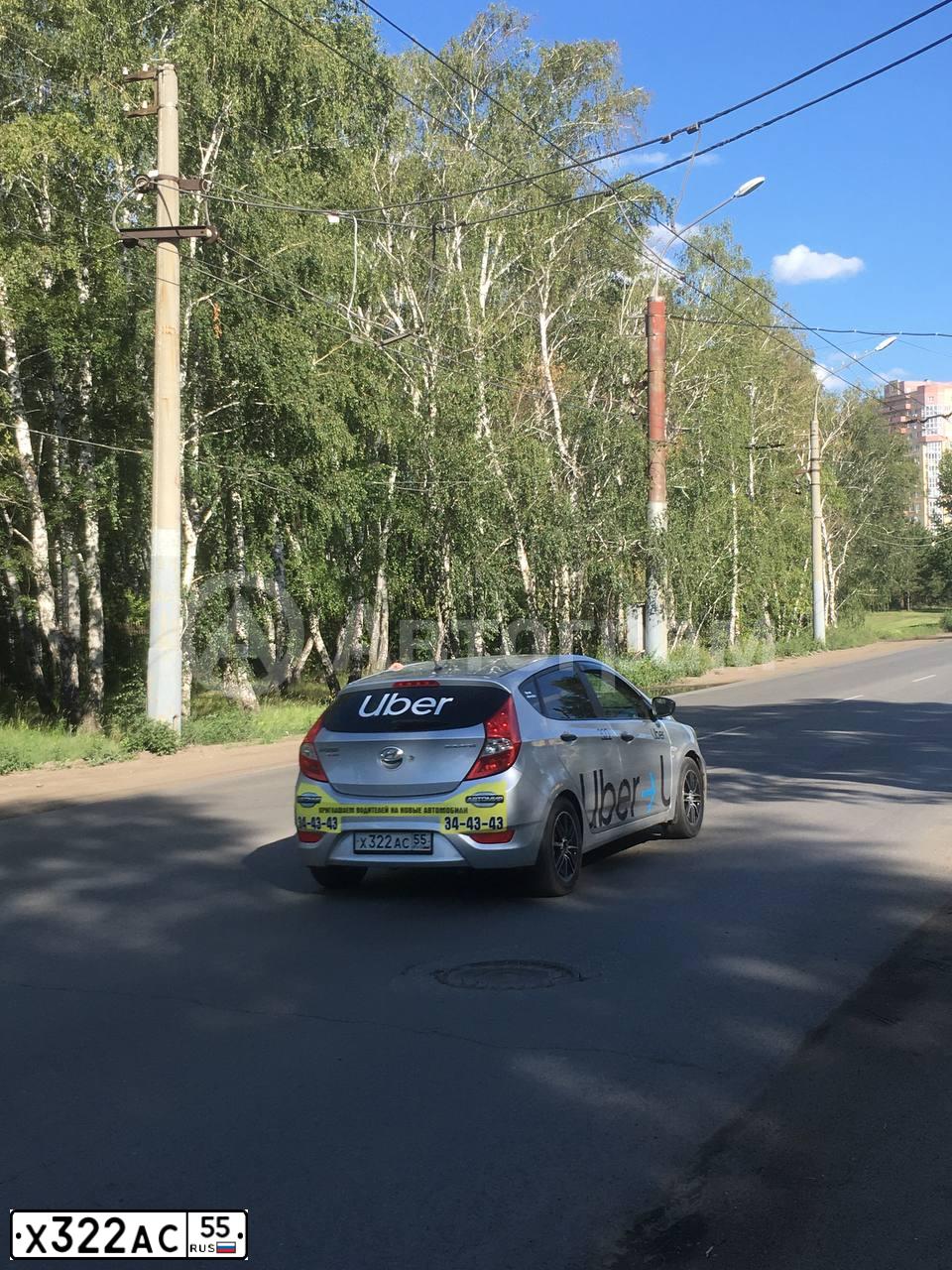 Фото автомобиля HYUNDAI SOLARIS, 2012 — госномер Х322АС55. Цвет: СЕРЕБРИСТЫЙ