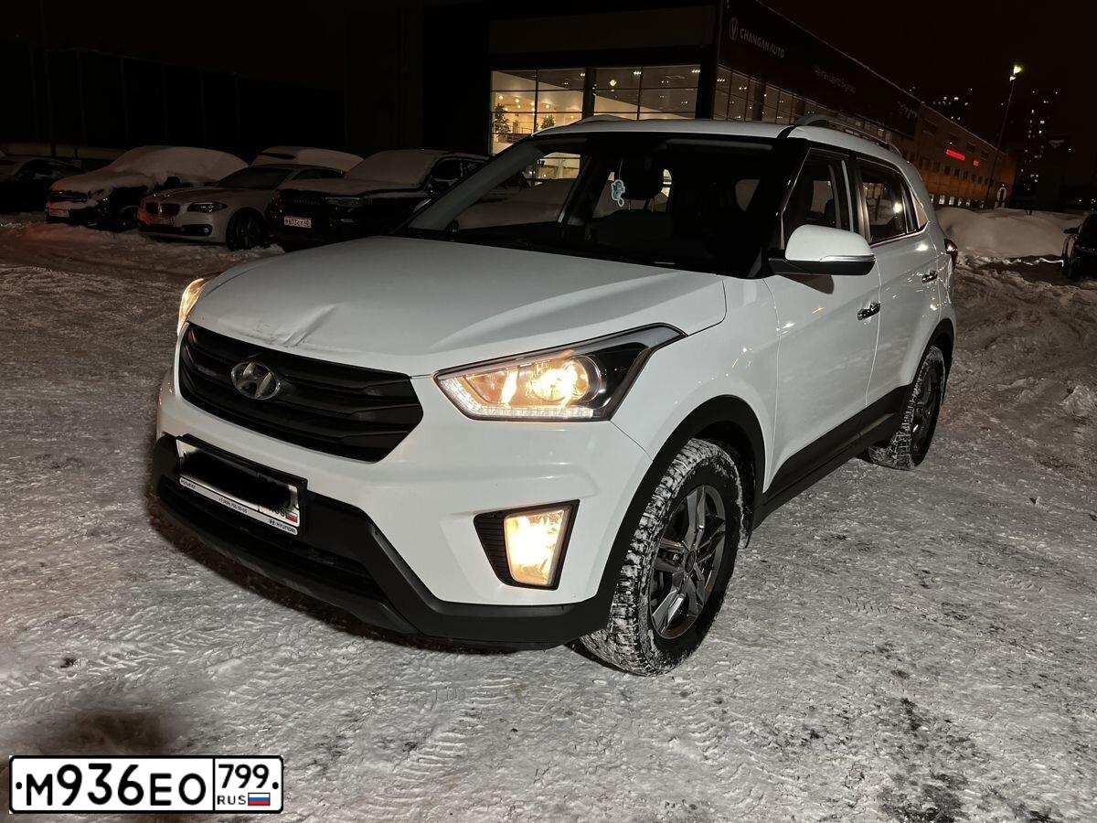Фото автомобиля HYUNDAI CRETA, 2018 — госномер Х956ОК790. Цвет: БЕЛЫЙ