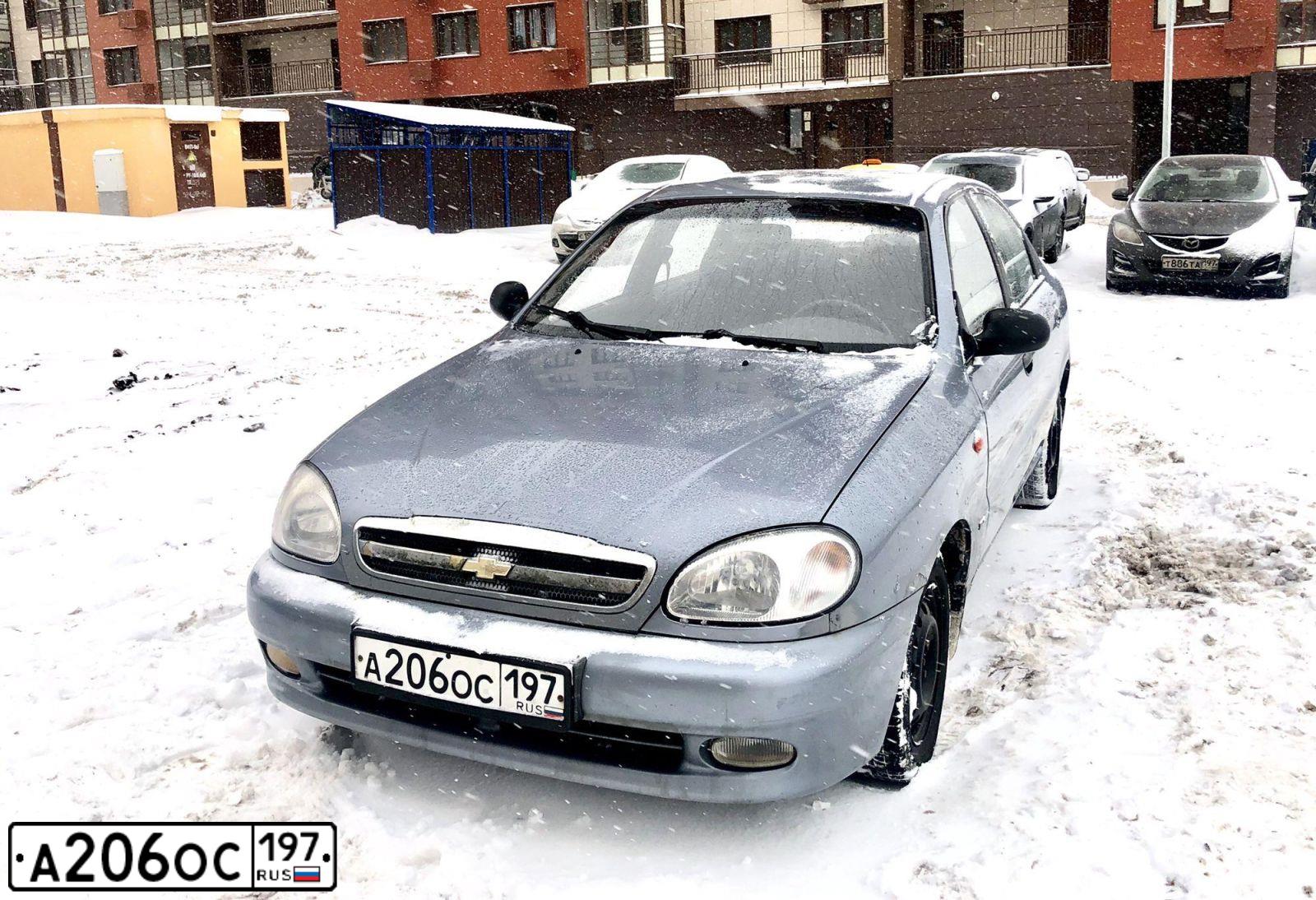 Фото автомобиля ZAZ LANOS, 2007 — госномер А206ОС197. Цвет: СЕРЫЙ