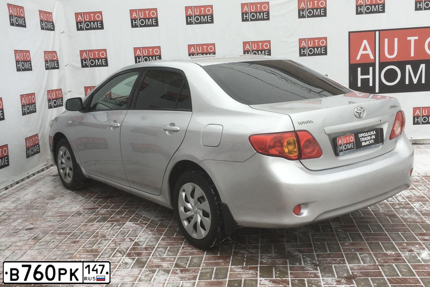 Фото автомобиля TOYOTA COROLLA, 2008 — госномер В760РК147. Цвет: СЕРЕБРИСТЫЙ