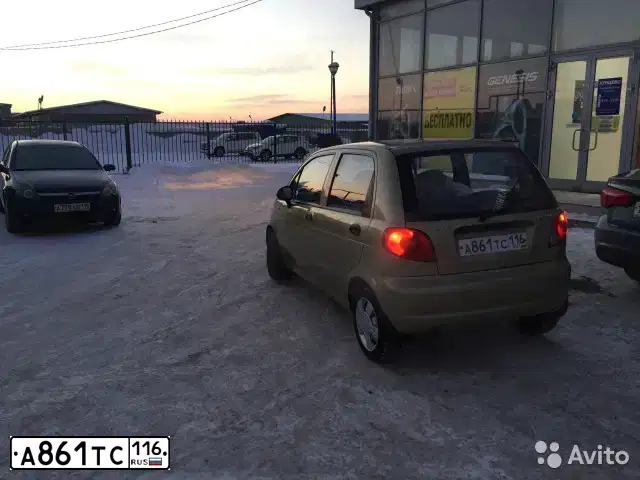 Фото автомобиля DAEWOO MATIZ, 2007 — госномер А861ТС116. Цвет: ПЕСОЧНО-БЕЖЕВЫЙ