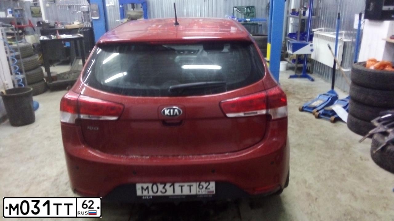 Фото автомобиля KIA RIO, 2016 — госномер Н201ТТ62. Цвет: КРАСНЫЙ