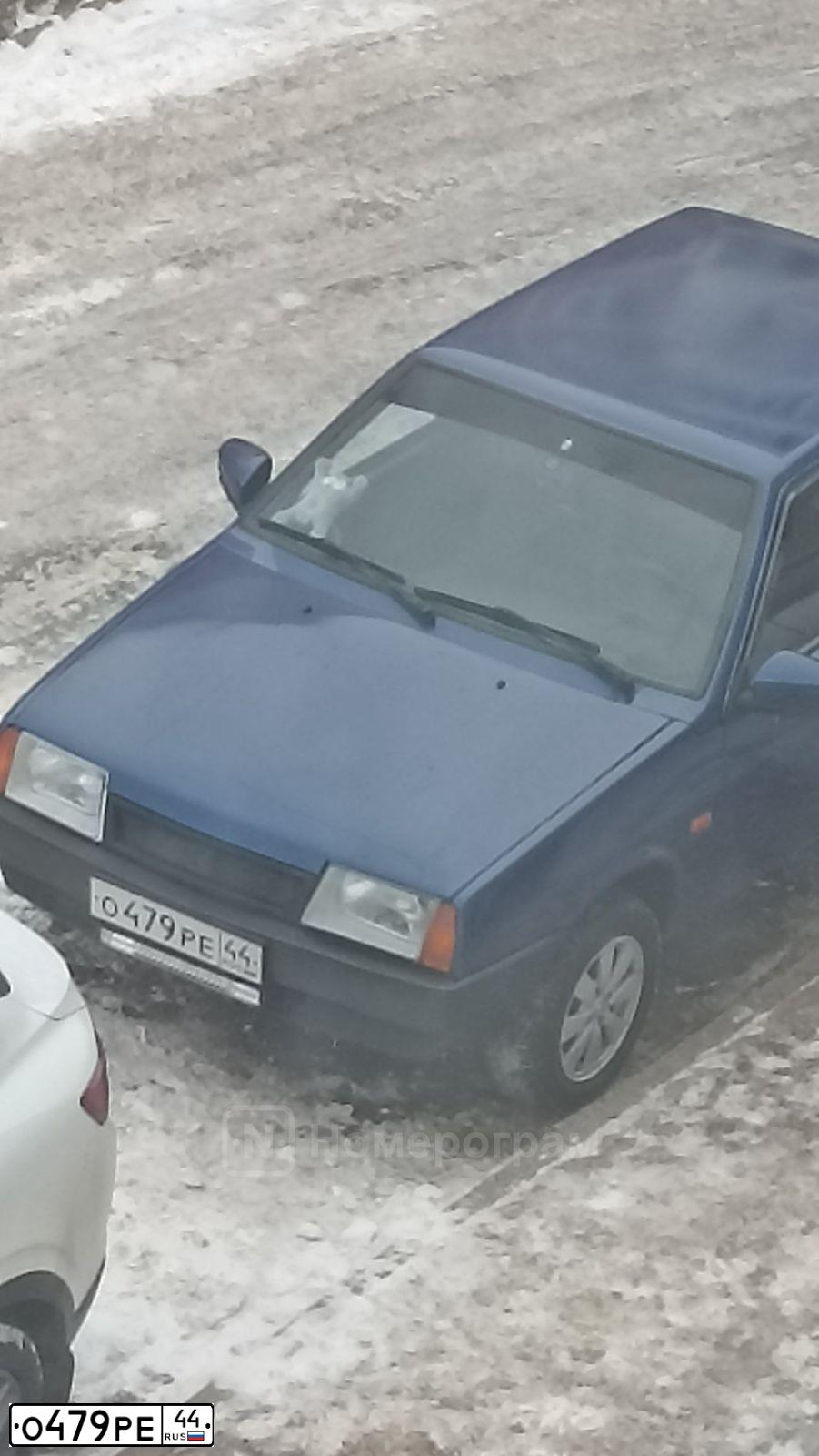 Фото автомобиля LADA 2109 SAMARA, 2001 — госномер О479РЕ44. Цвет: СИНИЙ