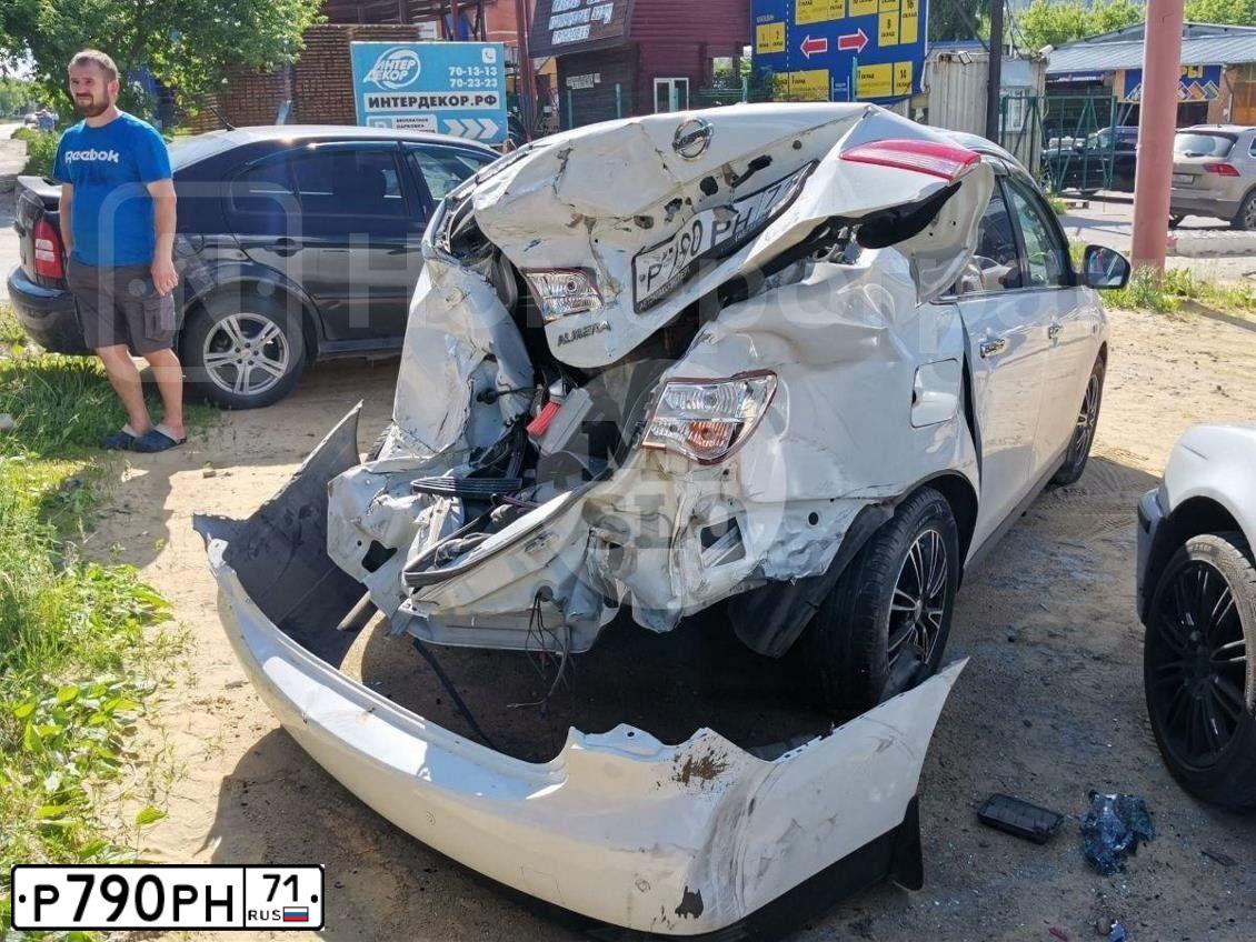 Фото автомобиля NISSAN ALMERA /AVTOVAZ/, 2014 — госномер Р790РН71. Цвет: Белый