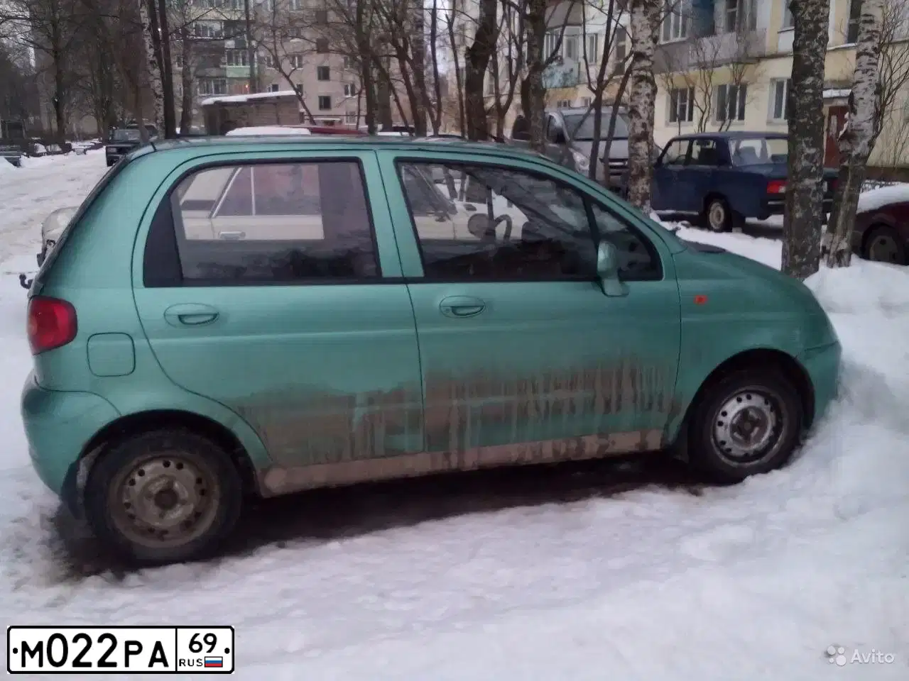 Фото автомобиля DAEWOO MATIZ, 2007 — госномер М022РА69. Цвет: ЯРКО-САЛАТОВЫЙ