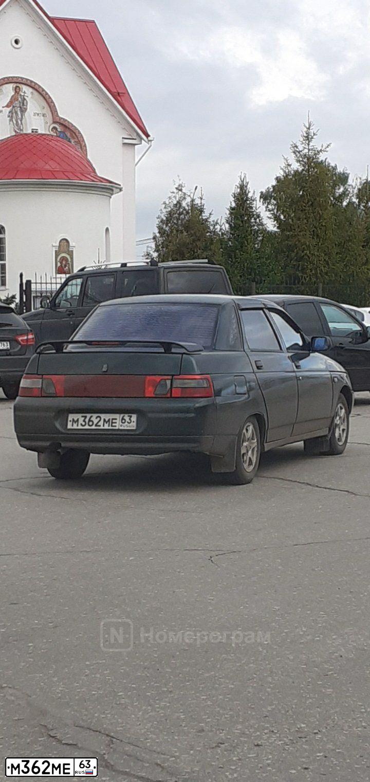 Фото автомобиля LADA 2110, 2002 — госномер М362МЕ63. Цвет: ТЕМНО-ЗЕЛЕНЫЙ