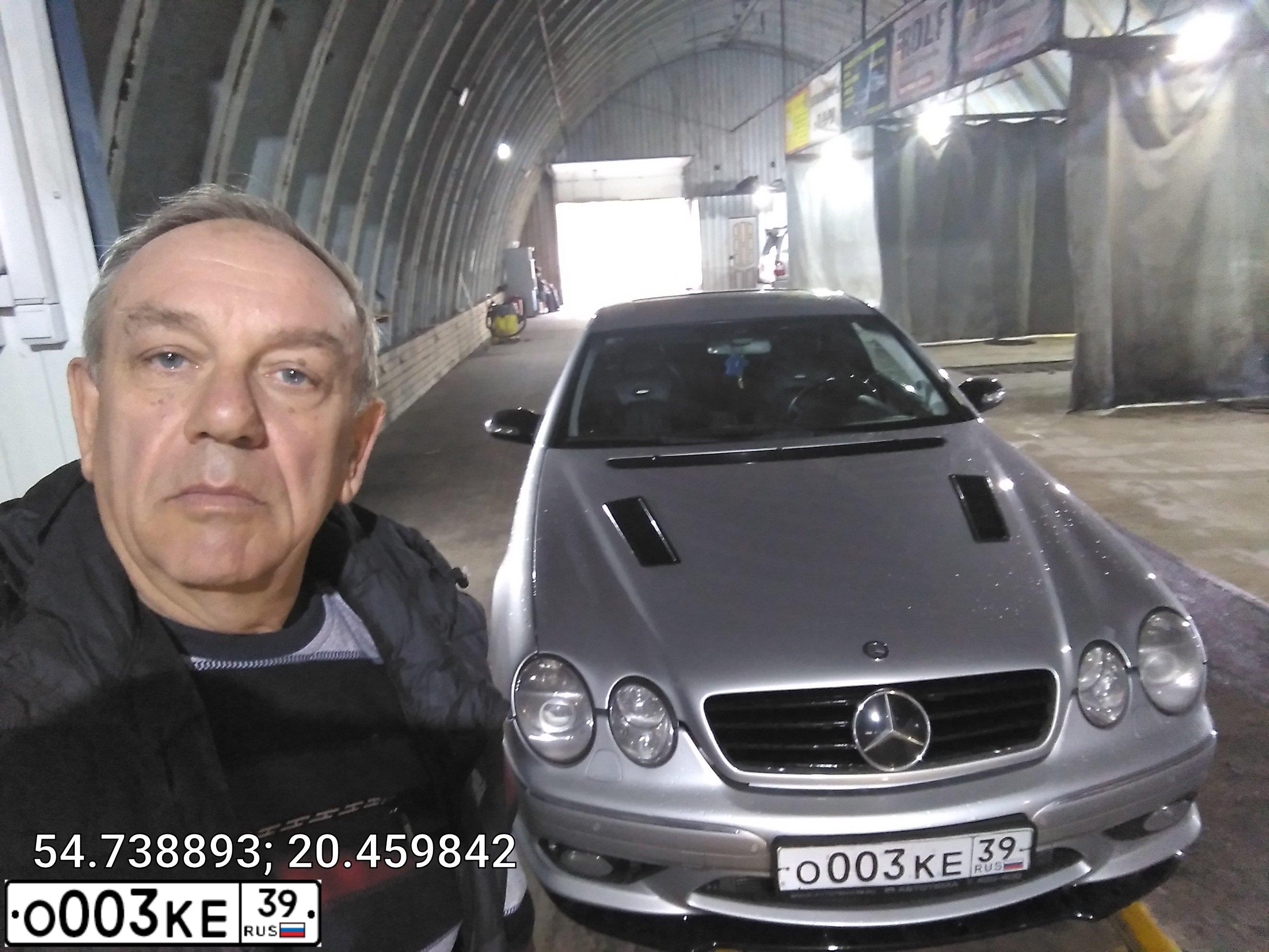Фото автомобиля MERCEDES CL-KLASSE, 2000 — госномер Т573ЕК39. Цвет: Серебристый
