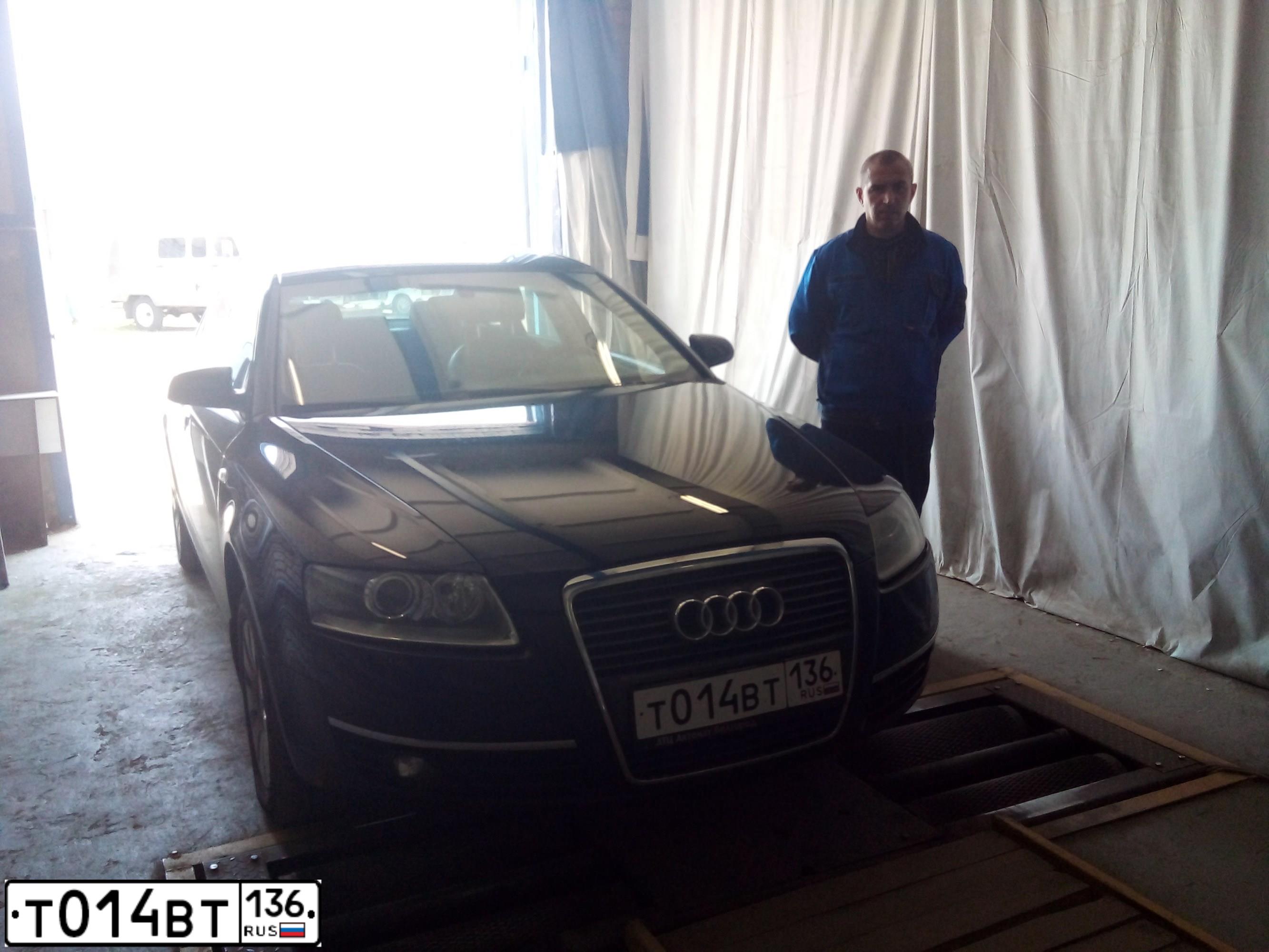 Фото автомобиля AUDI A6, 2007 — госномер О592МХ31. Цвет: ЧЕРНЫЙ