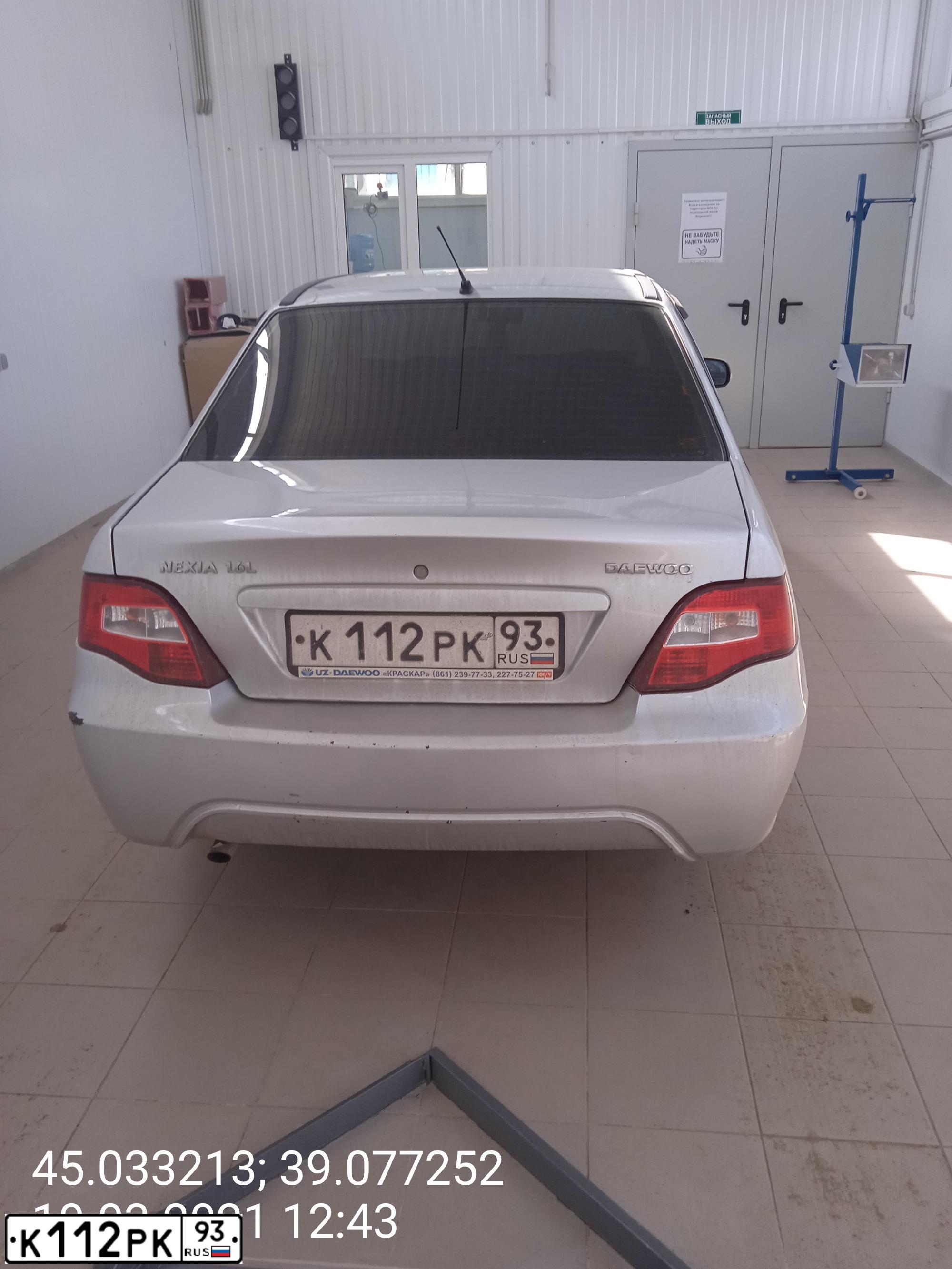 Фото автомобиля DAEWOO O NEXIA, 2012 — госномер К112РК93