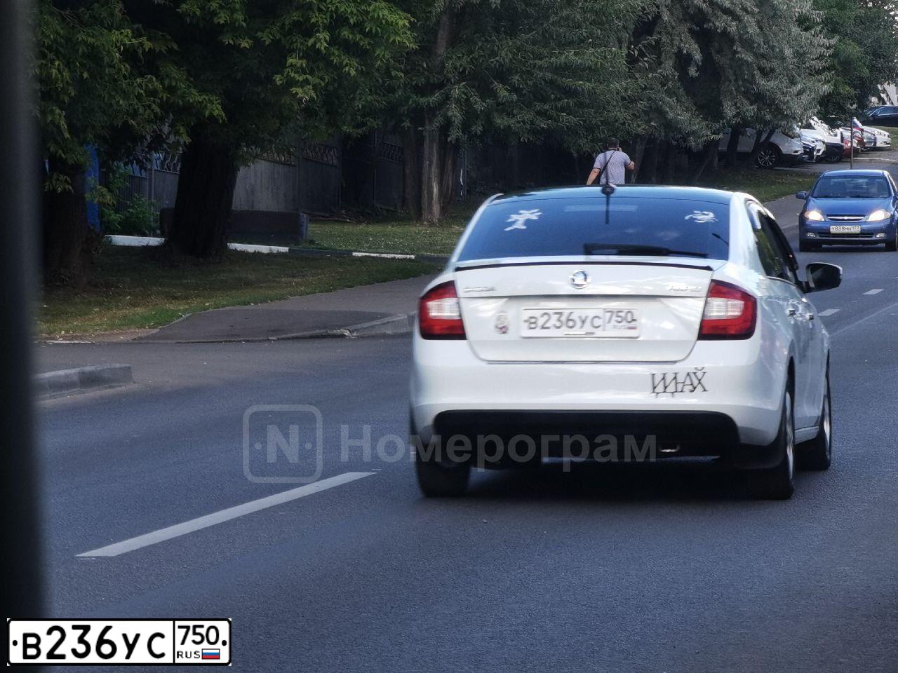 Фото автомобиля SKODA A RAPID, 2019 — госномер В236УС750. Цвет: Белый