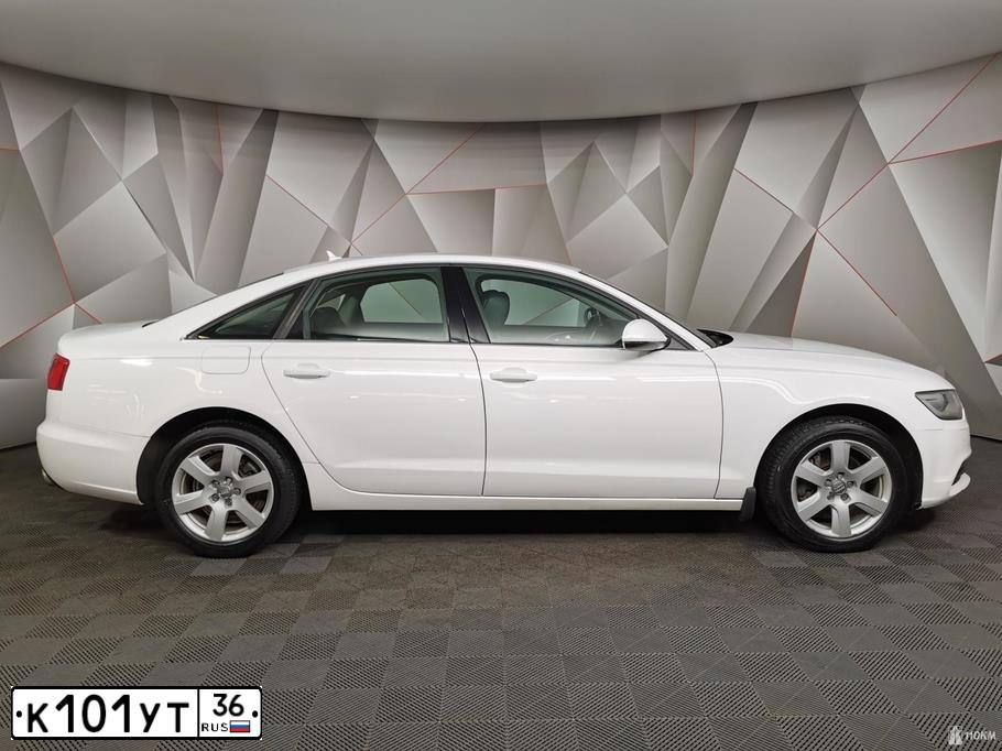 Фото автомобиля AUDI A6, 2012 — госномер К101УТ36. Цвет: Белый